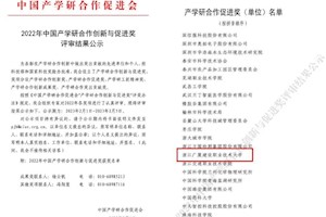 喜报！我校荣获中国产学研合作促进奖